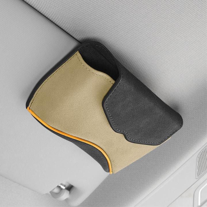 Actual product image Cover-Discount Glasses case for car with clip for sun visor