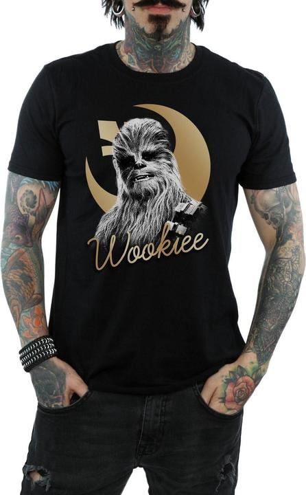 Actual product image Star Wars Mens The Last Jedi Gold Chewbacca T-Shirt (3XL)