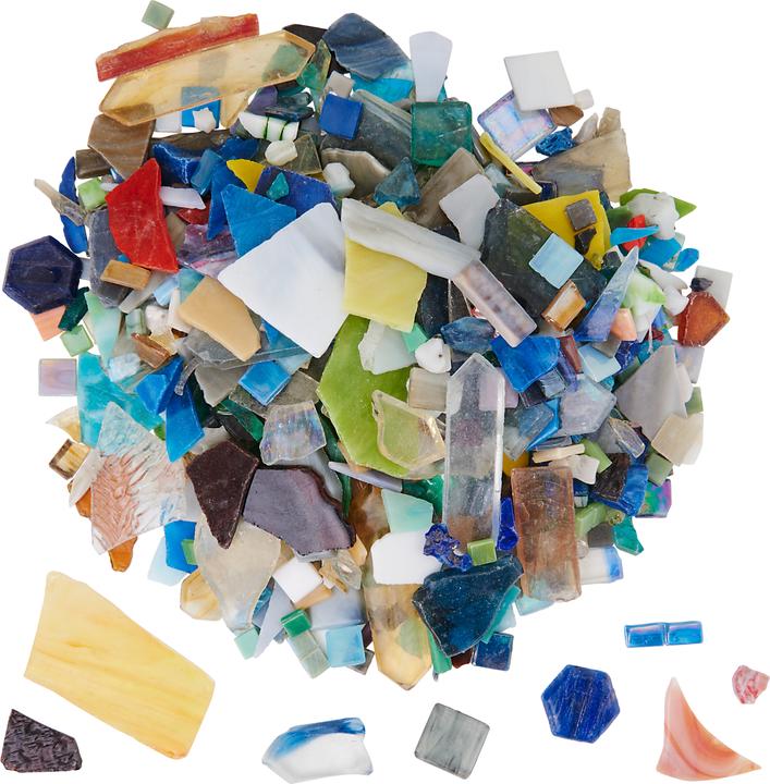 Produktbild VBS XXL Bruchmosaik "Grössen und Farbmix", 2 kg, Glas