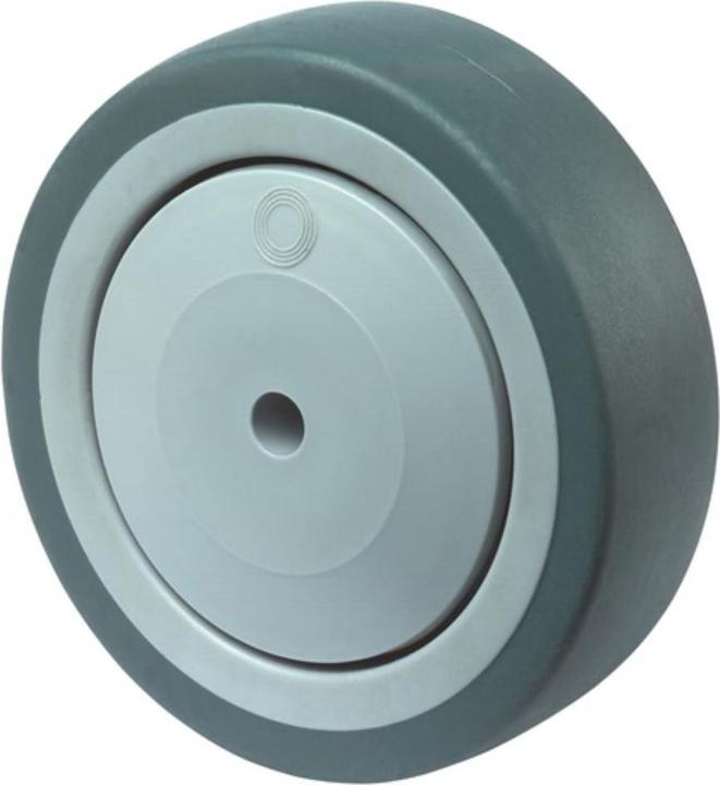 Produktbild BS Rollen Ersatzrad Rad-Ø 150 mm Tragfähigkeit 100 kg Gummi grau Achs-Ø 10 mm Nabenlänge 38 mm