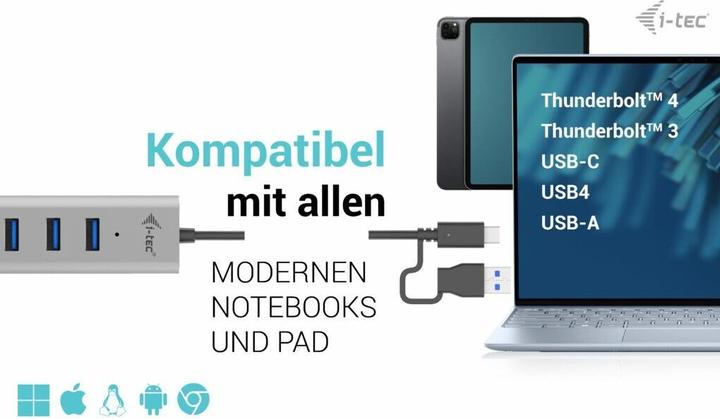 Produktbild i-tec C31HUBMETAL703 (USB-C, USB-A, 7 Ports)