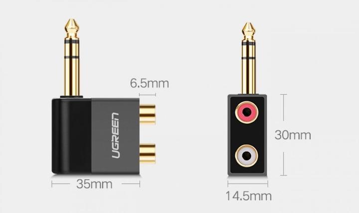 Produktbild Ugreen 6.3m Kopfhörer Klinke auf Cinch RCA Stereo Adapter