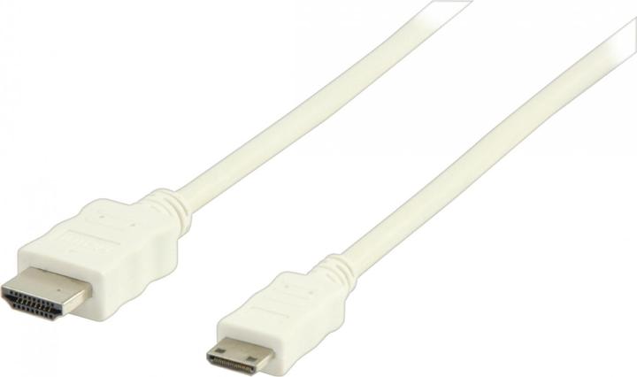 Actual product image Valueline High Speed HDMI Cable with Ethernet HDMI Plug - HDMI Mini Plug 2.00 m white (2 m, HDMI)