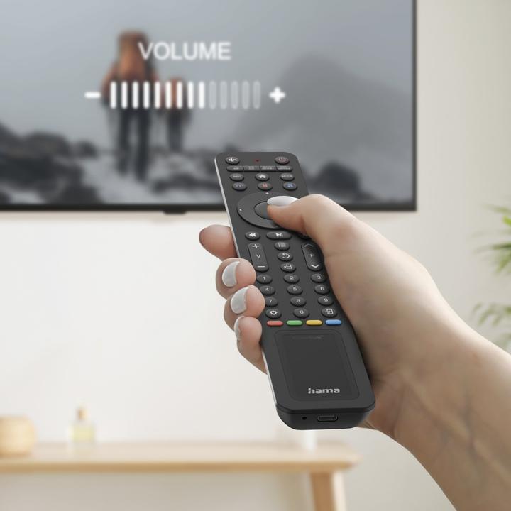 Actual product image Hama Universal-Fernbedienung TV, IR, Solar, für 8 Geräte, lernfähig, App-Tasten (Universal remote control, Infrared)