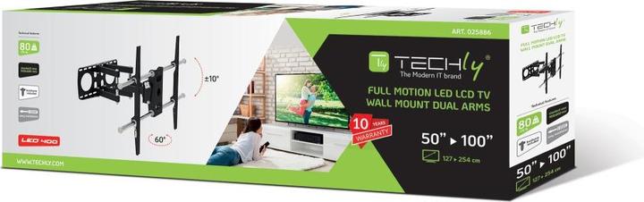 Image du produit Techly Le soutien des murs en pleine action (Mur, 100", 80 kg)