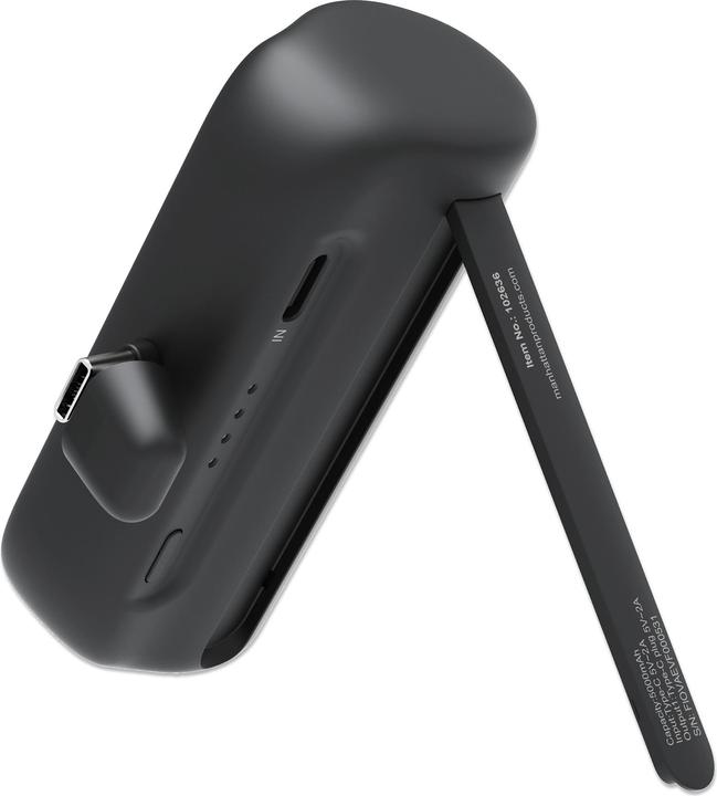 Actual product image Manhattan Powerbank 5000 mAh with integrated USB-C plug 10W for use as a mobile phone holder with L (5000 mAh, 10 W, 10 Wh)