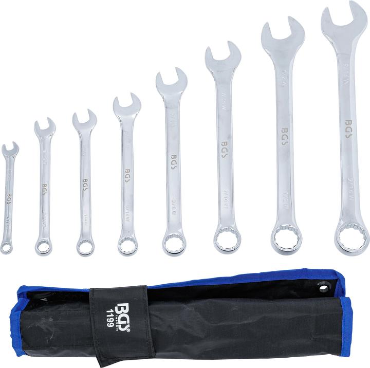 Image du produit BGS Jeu de clés mixtes en pouce 1/8" - 9/16" Withworth 8 pièces