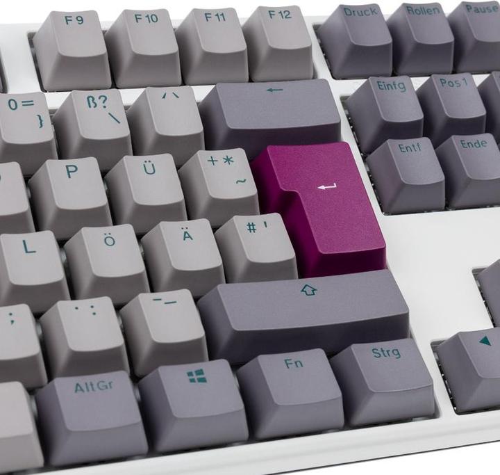 Produktbild Ducky One 3 Mist Grey Gaming Tastatur, RGB LED - MX-Ergo-Clear (US, Kabelgebunden)
