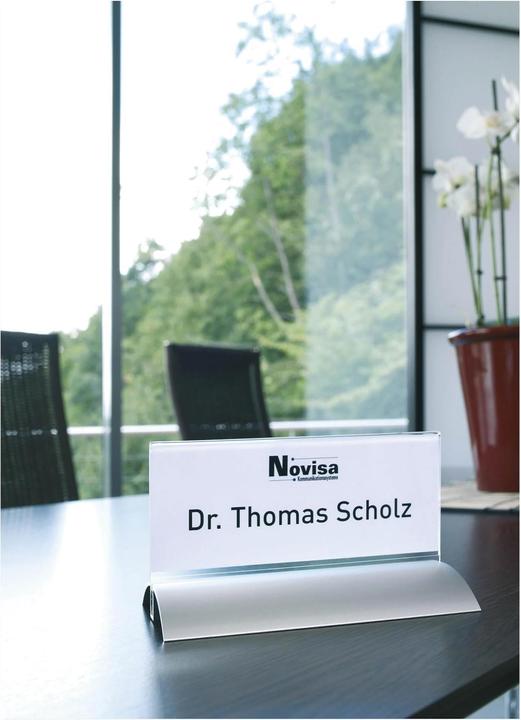 Produktbild Durable Tischnamensschild, Acryl mit Aluminiumfuss