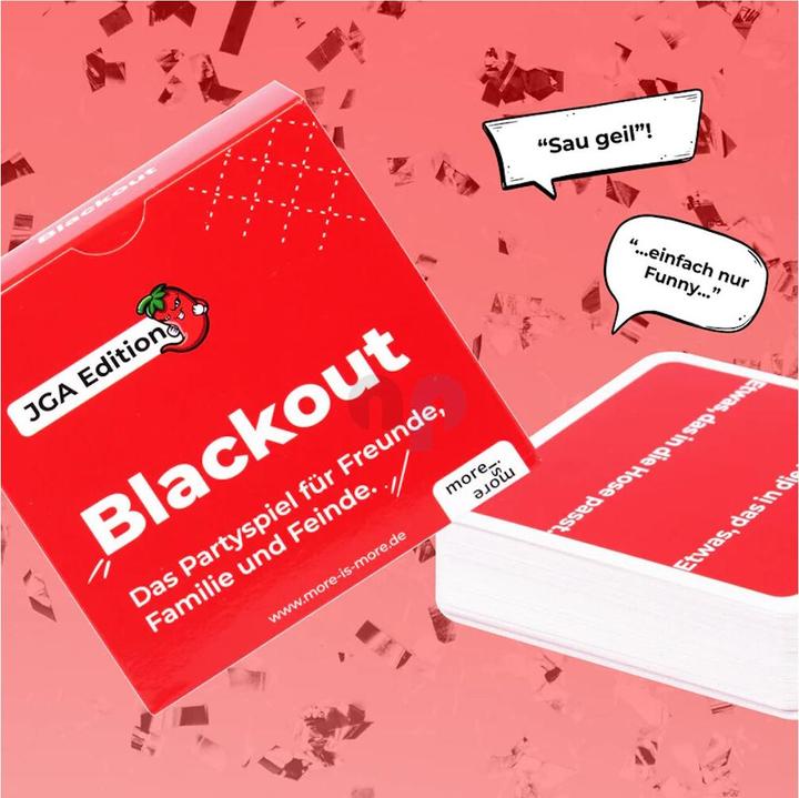 Produktbild More is more Blackout - JGA Edition - Das Partyspiel für Freunde, Familie und Feinde (Deutsch)