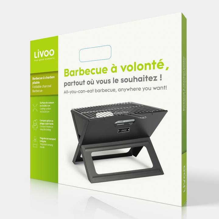 Actual product image Livoo Foldable charcoal Barbecue (44.50 cm)