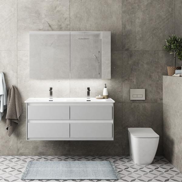 Image du produit Ideal Standard IDS Meuble double vasque STRADA II 1240x460x180mm blanc I+ (460 mm, 1240 mm)