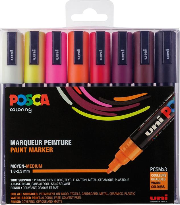 Immagine prodotto Posca Filzstift (f Colori, 2.50 mm, 8 x)
