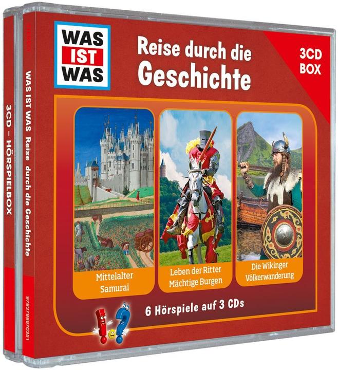 Actual product image Tessloff WAS IST WAS 3-CD audio play box. Journey through history (Tessloff Verlag Ragnar Tessloff GmbH & Co.KG, German)