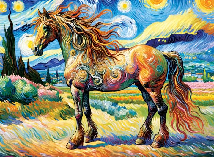 Produktbild WoodenCity Puzzle Holz M Modern Horse (150 Teile)