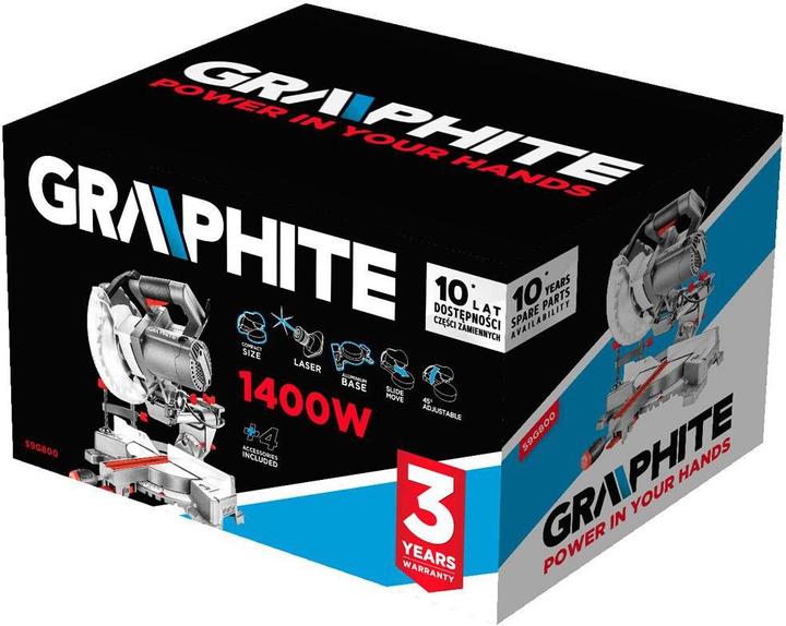 Actual product image Graphite 59G800 1400W 185mm horse saw