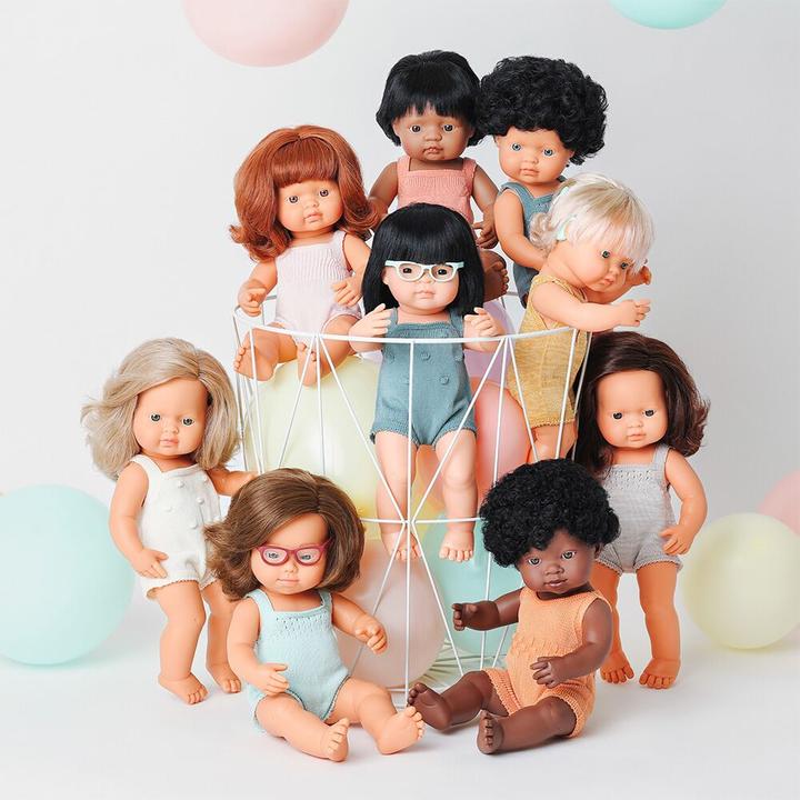 Produktbild Miniland Puppe Lateinam. Mädchen 38cm Body Lachs Colourful