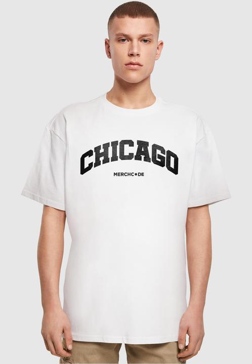 Image du produit Merchcode Chicago Wording - Tee surdimensionné lourd - 112989 (S)