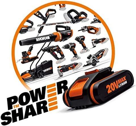 Actual product image Worx Scissors Cordless Cutters WG349E. 9 (Battery chain saw)