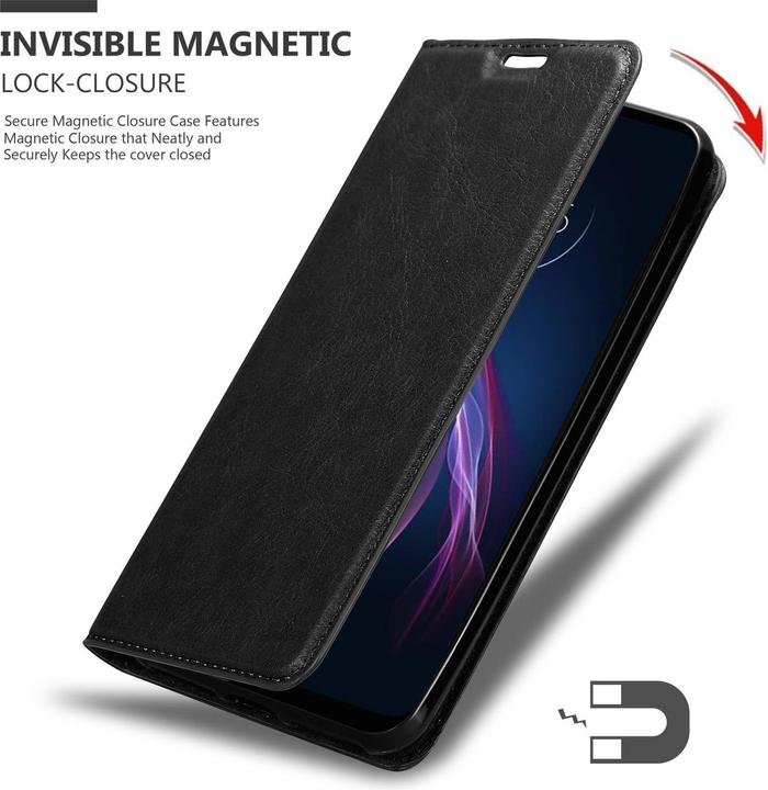 Actual product image Cadorabo Book Invisible Magnet Cover (Motorola One Fusion+)