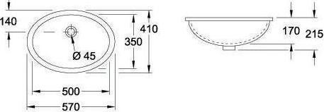 Actual product image Villeroy & Boch V&B Vanity unit EVANA 500x350mm, with ÜL white (350 mm, 500 mm)