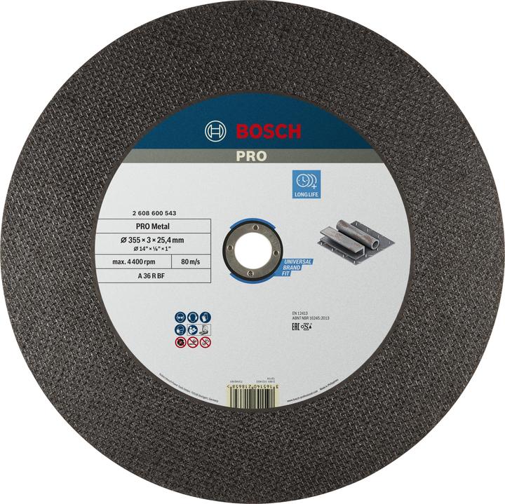 Image du produit Bosch Professional Zubehör Disque à tronçonner PRO Metal, 355 x 2,8 x 25,4 mm