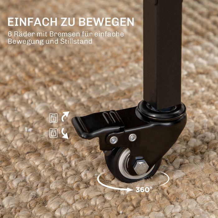 Produktbild Swisshandel24 Esstisch klappbar, Mobiler Klapptisch für 6 Personen, mit Ablage Hellbraun