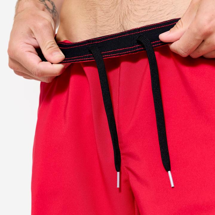 Actual product image Domyos Shorts Herren atmungsaktiv Reissverschlusstaschen - rot (S)