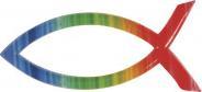 Produktbild Rayher Wachsmotiv christlicher Fisch Regenbogen, 1 Stück