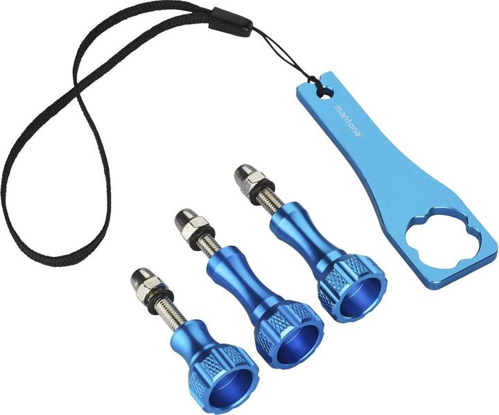 Immagine prodotto mantona Set di viti GoPro + chiave alluminio blu (GoPro HERO8 Black)