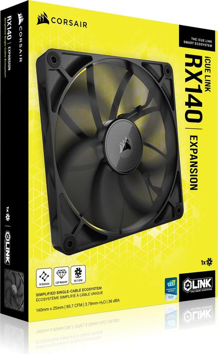 Produktbild Corsair RX Series, iCUE LINK RX140, 140mm Fan, Single Fan (140 mm, 1 x)