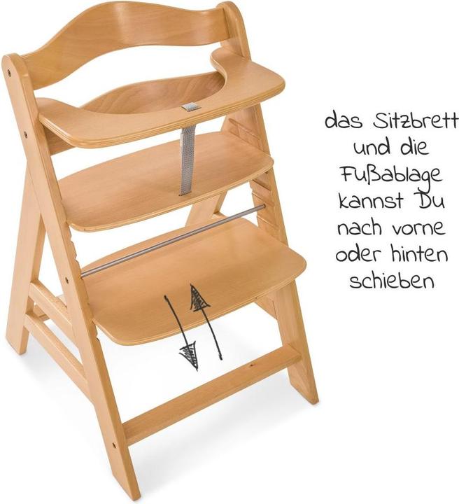 Actual product image Hauck Highchairs Highchair Alpha Plus Natural - in economy set incl. (Highchair)