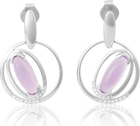 Produktbild Breuning OHRSCHMUCK - LAVENDEL AMETHYST/Brill. 0,143 Ct. H/si (750/18 K Gold)