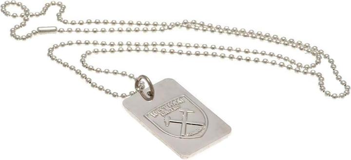 Produktbild West Ham United FC versilbertes Dog Tag und Kette (100% Metall)