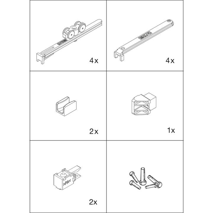 Image du produit HAWA Ferrements p.portes coulis. HAWA-CLIPO 16