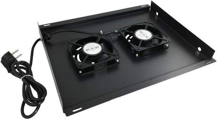 Produktbild Alantec Roof ventilation panel, 2 fans, for 600x600 cabinets, black -