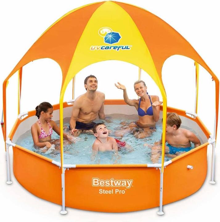 Actual product image Bestway Steel Pro Pool with UV sun protection
