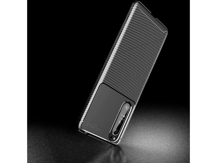 Produktbild Screenguard Sony Xperia 5 II Hülle Carbon Design TPU Case (Sony Xperia 5 II)