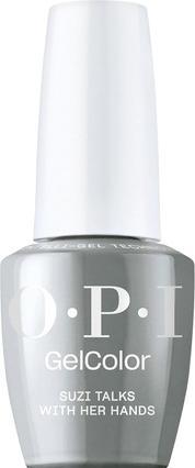 OPI Gelcolor Gel-Nagellack Opaque Dark Black & Gray Creme UV Cure (Suzi Talks With Her Hands)