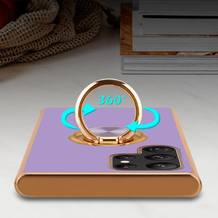 Immagine prodotto Cadorabo Custodia per Samsung Galaxy S22 ULTRA in TPU con protezione per la fotocamera e anello Stile LM089 (Samsung Galaxy S22 Ultra)
