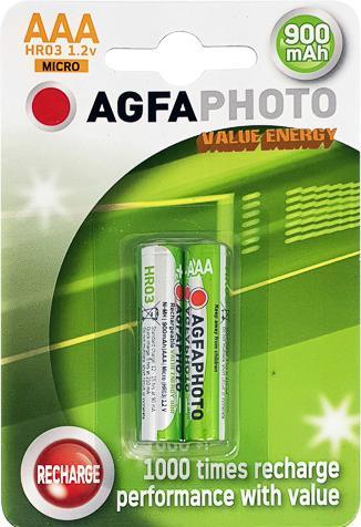 Produktbild AGFAPHOTO Accu Hr03 900 (2 Stk., AAA, 900 mAh)