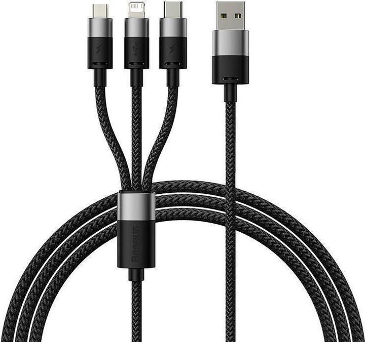 Image du produit Baseus 3 in 1 USB Ladekabel (0.60 m, USB 3.0)