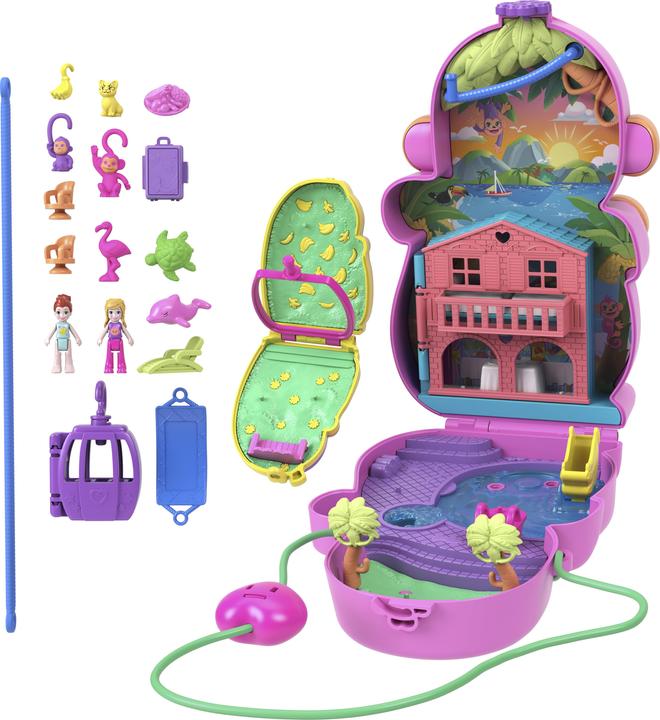 Produktbild Polly Pocket Spielset Affenmama und Baby