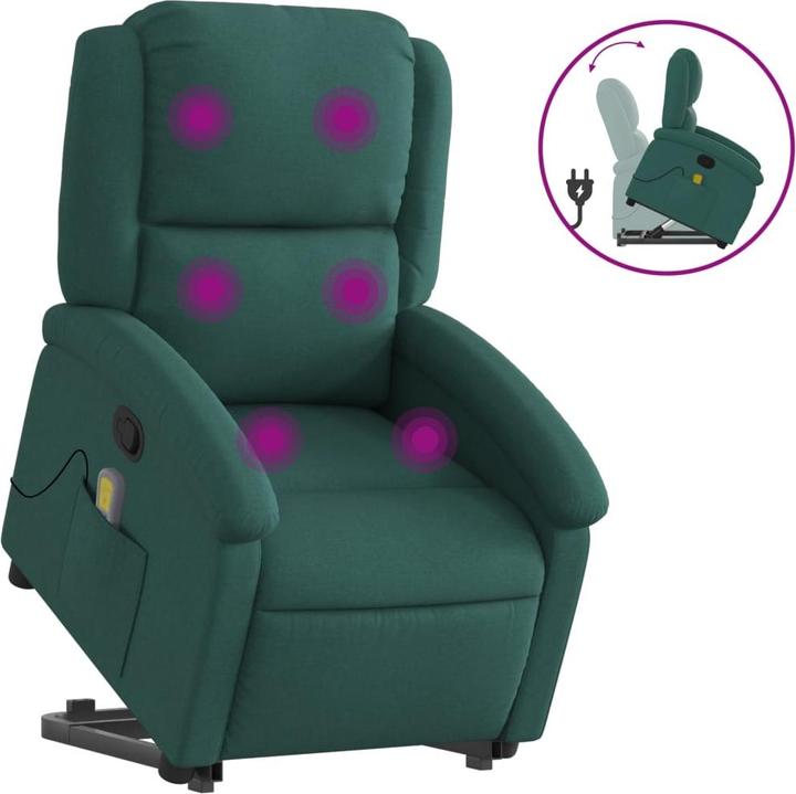 Actual product image VidaXL Massage chair with stand-up aid fabric