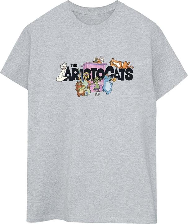 Actual product image Disney Womens/Ladies Aristocats Logo Cotton Boyfriend T-Shirt (XXL)