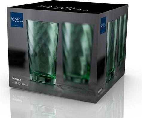 Immagine prodotto Lyngby 40 cl - Vetro - Grøn (4.50 dl, 4 x, Bicchieri da bibita lunghi)