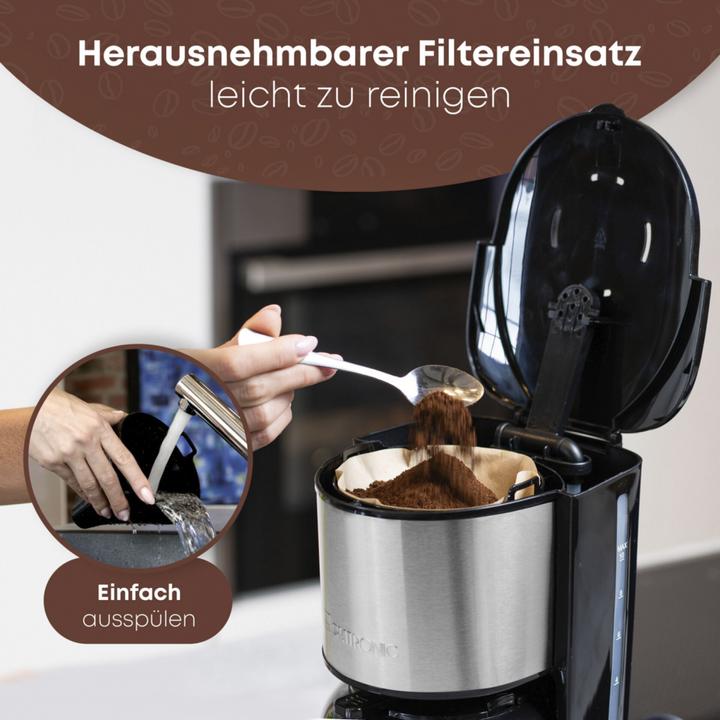 Image du produit Clatronic KA 3805 Machine à café argentée, 8-10 tasses