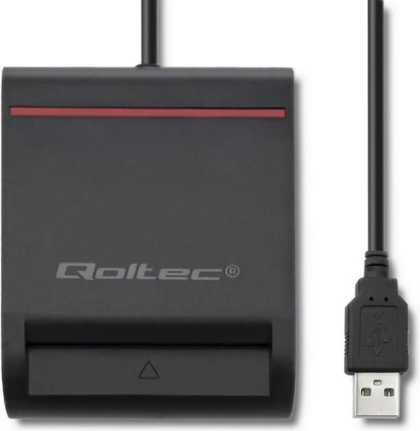 Actual product image Qoltec Skeneris Smart chip ID card scanner USB 2.0 Plug&Play (USB 2.0)