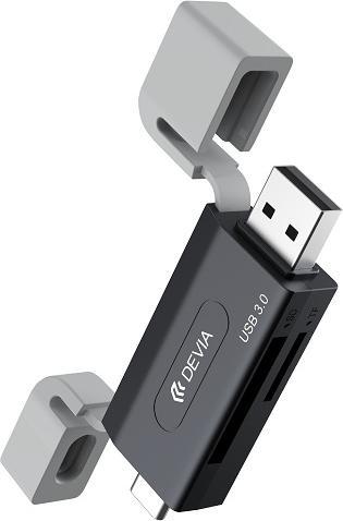 Devia card reader 2in1 EL240 USB/USB-C 3.0 black (USB 3.0)