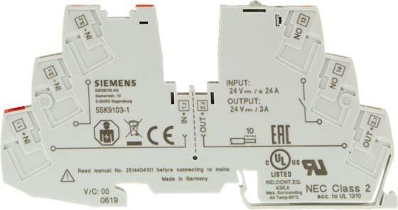 Image du produit Siemens 5SK9101-1 Disjoncteur 1A DC24V 1 auxiliaire